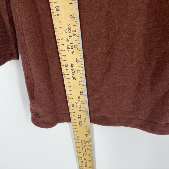 Athleta Women’s Balance Crewneck Sweater Dress Brown Pockets - Picture 7 of 8